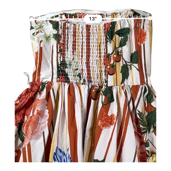 Anthropologie Maeve Strapless Belted A-Line Midi Dress Size XS Missing Belt NWOT - Picture 9 of 9